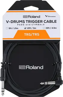 Roland PCS-10-TRA V-Drums trigger kabel 10ft./3m. rett/vinkel