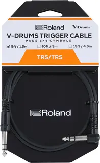 Roland PCS-5-TRA V-Drums trigger kabel 5ft./1.5m. rett/vinkel