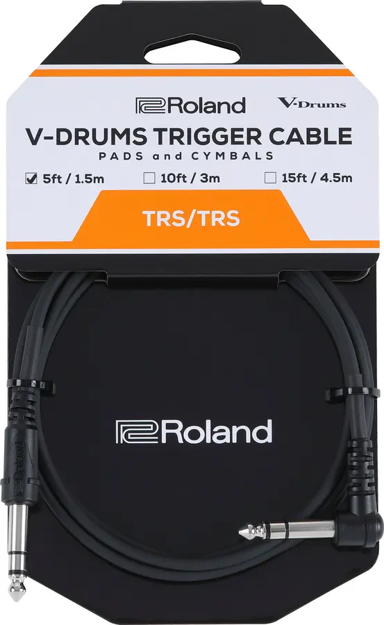 Roland PCS-5-TRA V-Drums trigger kabel 5ft./1.5m. rett/vinkel 