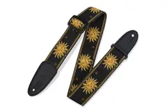 Levy's 2" Sun Design Jacquard Weave sort MPJG-SUN-BLK gitarreim