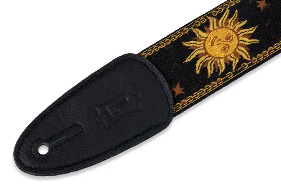 Levy's 2" Sun Design Jacquard Weave sort MPJG-SUN-BLK gitarreim 