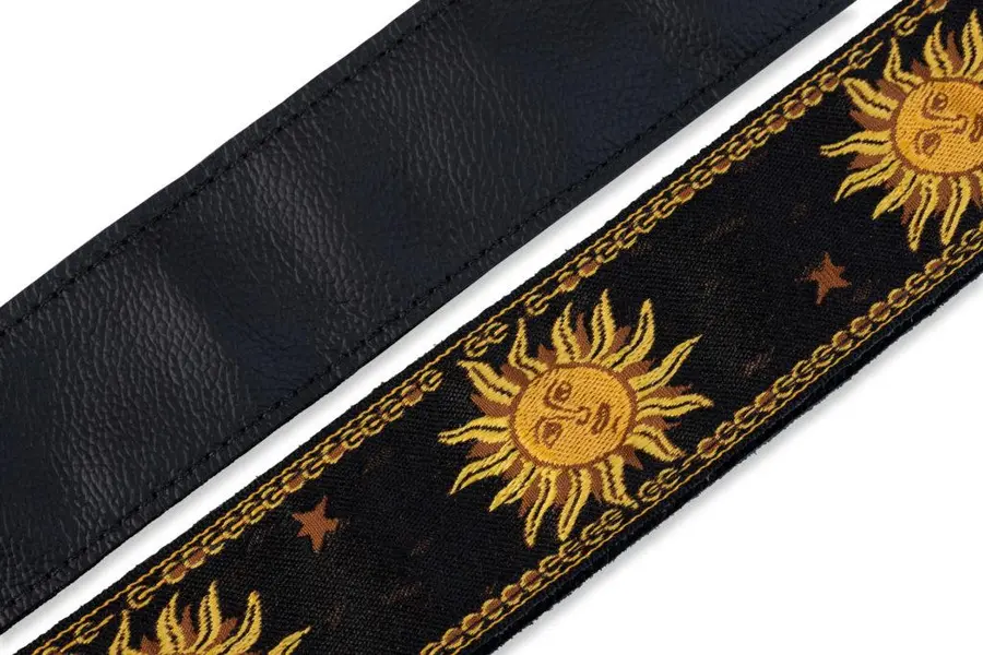Levy's 2" Sun Design Jacquard Weave sort MPJG-SUN-BLK gitarreim 