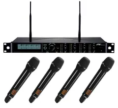 JTS R-4 trådløst system, 4 kanaler 4 x JSS-4B håndholdt mikrofon