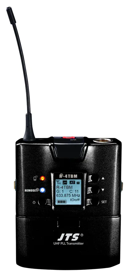 JTS R-4 trådløst system, 4 kanaler 2 x R-4TB/CM-214Tog 2 x JSS-4B håndmik. 