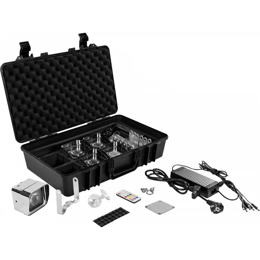 Prolights DOTQPACKMR Lyspakke 6x DOTQMR, charger, IR remote & case 
