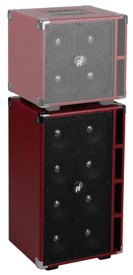 Phil Jones Bass C8 - Compact 8 Basskabinett, 8x5", 800 Watt - Rød 