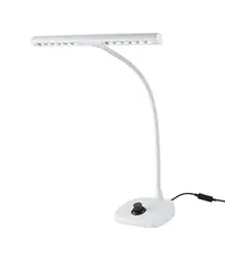 K&amp;M 12298 Pianolampe 12 LED med dimmebryter, white
