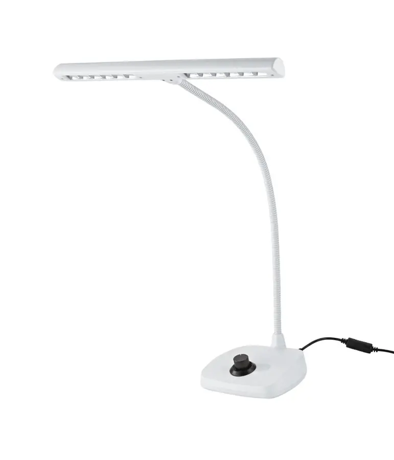 K&M 12298 Pianolampe 12 LED med dimmebryter, white 