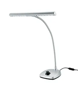 K&amp;M 12298 Pianolampe 12 LED med dimmebryter, silver