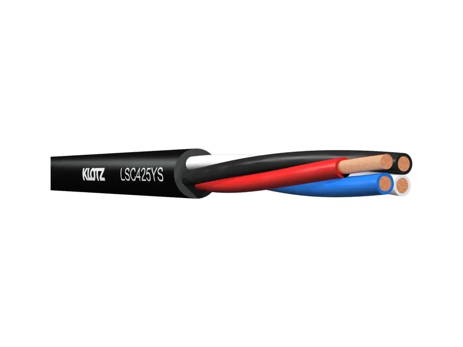 Klotz  Multicore Speaker Cable PVC 4 x 2,5mm2 Black 200m 