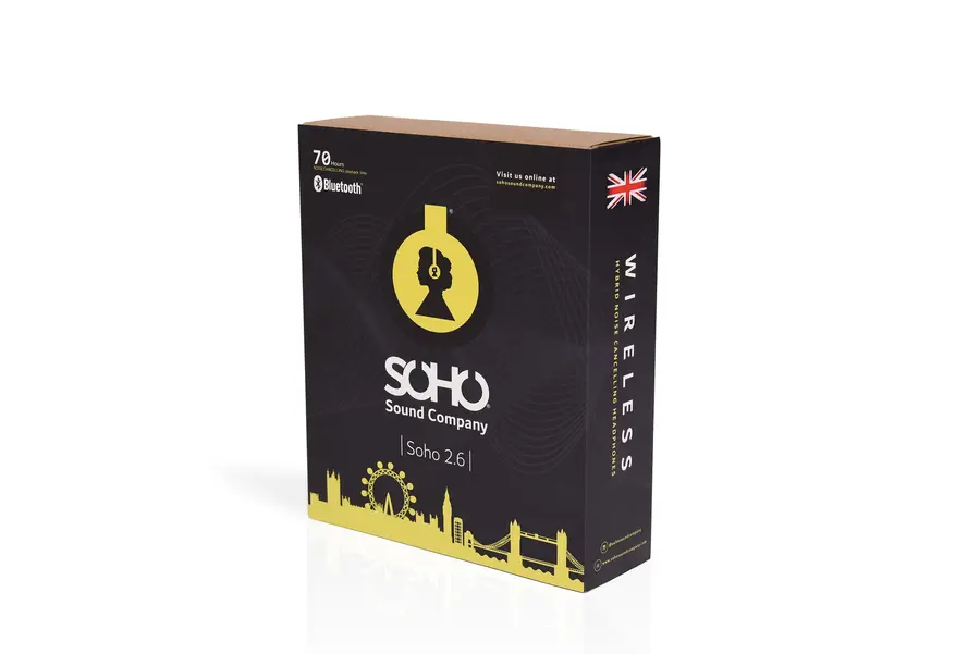 Soho 2.6 Hodetelefoner Sort, støyreduserende 