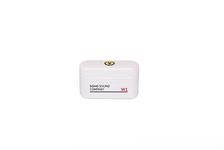Soho W1 Trådløse øreplugger med innebygd powerbank, White City House 
