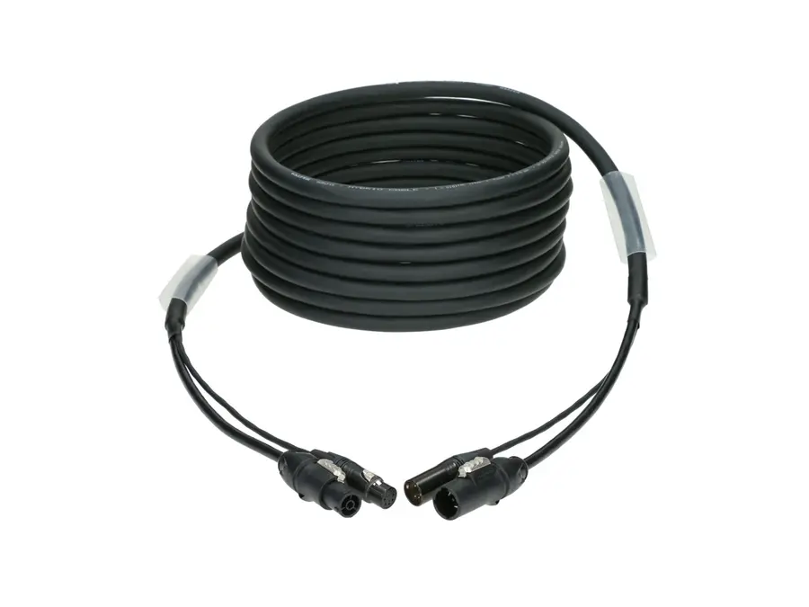 Klotz DMX hybrid Strøm XLR 5p M-F PowerCON True1 10m 