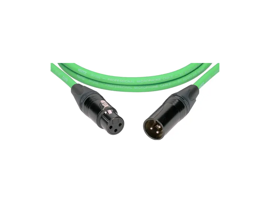 Klotz mik.kabel Prime Neutrik XLR/XLR Grønn kabel 3m 
