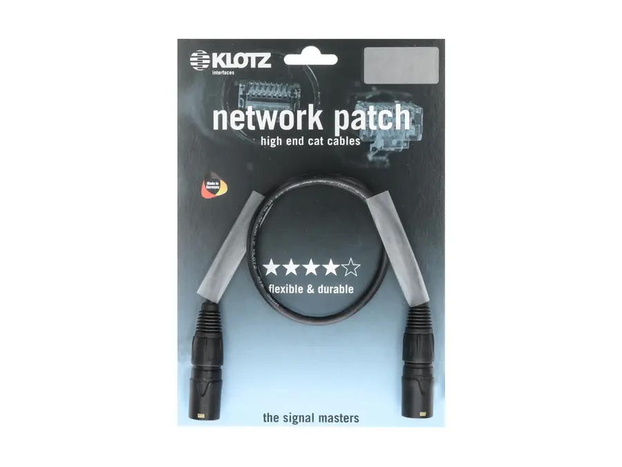 Klotz RAMCAT CAT6a  S/FTP EtherCON Patch PUR bl 1 m 