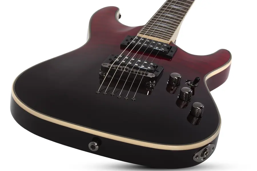 Schecter Omen Extreme-6 Blood Burst Black/Red Fade 