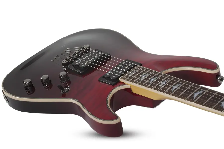 Schecter Omen Extreme-6 Blood Burst Black/Red Fade 