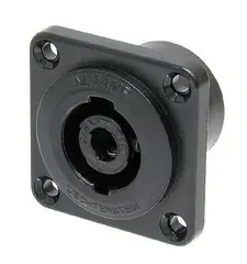 Neutrik NLT4MPXX-BAG Speakon Chassis 4P Han Sort G-type lås