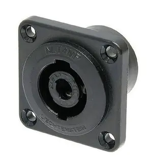 Neutrik NLT4MPXX-BAG Speakon Chassis 4P Han Sort G-type lås