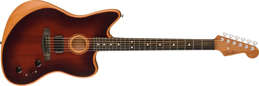 Fender American Acoustasonic Jazzmaster All-Mahogany Bourbon Burst 