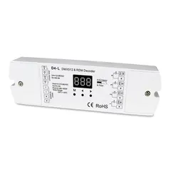 SBL LED driver for RGBW strip, DMX Maks 5A, 4 kanaler. 12-24VDC inn