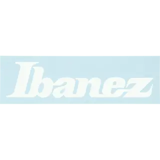 Ibanez ILS1-WH Logo Klistermerke Hvit, 230x56 mm