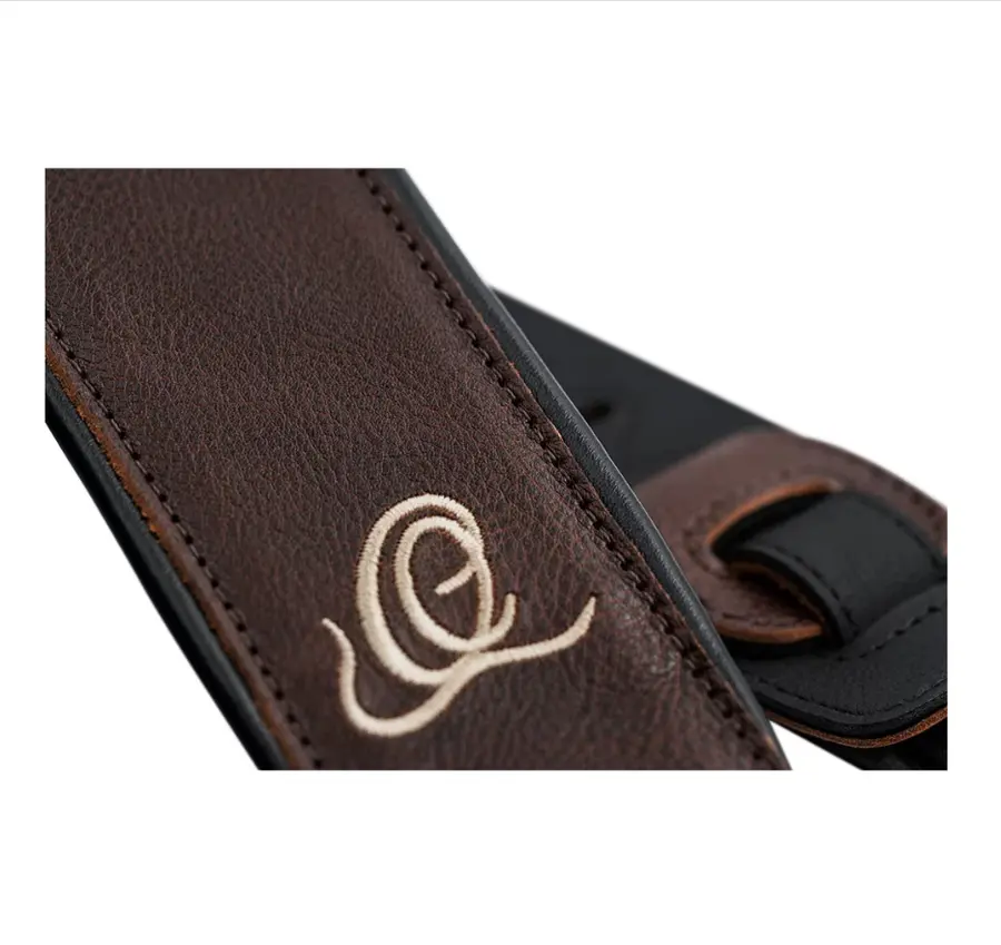 Ortega OSAR-5 Gitar Lærreim 70mm 3-lags Highland Chocolate 