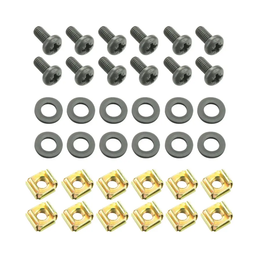 Adam Hall Parts 5924 M12 AH Bag 12 M6x12 mm Screw/Rack Nut/Washer 