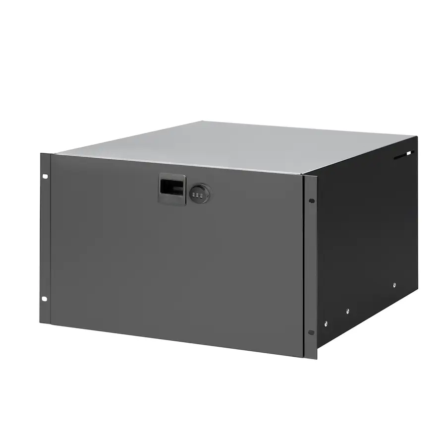 Adam Hall 19" Parts 87406 CL Rack Drawer 6 U Steel, Combination Lock 
