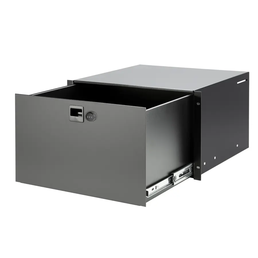 Adam Hall 19" Parts 87406 CL Rack Drawer 6 U Steel, Combination Lock 