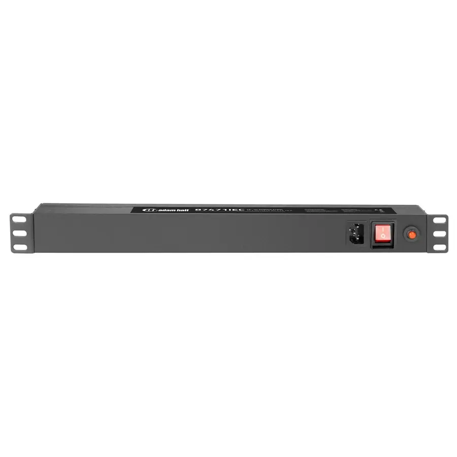 Adam Hall 19" Parts 87471 IEC 19" 1U Power Strip with 10x IEC Connect 
