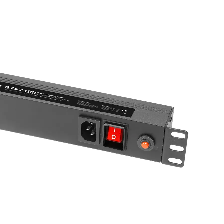 Adam Hall 19" Parts 87471 IEC 19" 1U Power Strip with 10x IEC Connect 