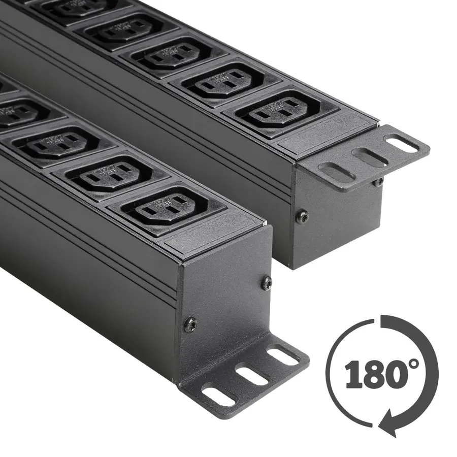 Adam Hall 19" Parts 87471 IEC 19" 1U Power Strip with 10x IEC Connect 