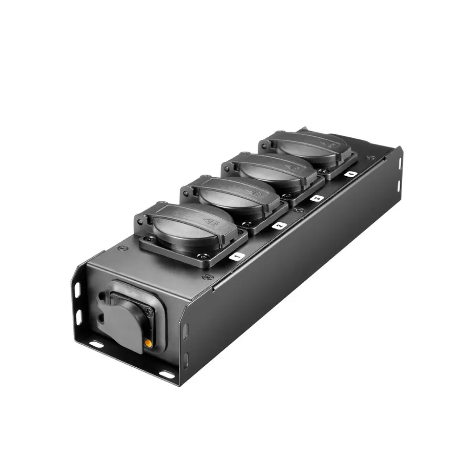 Adam Hall Accessories PRO PORT 4 T Power Strip 4x IP54 + TR1 IN/OUT 