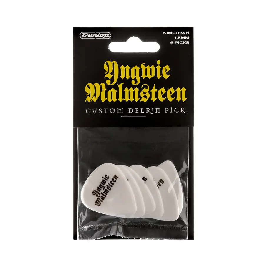 Dunlop YJMP01WH Yngwie Malmsten 1.5 Hvit 6-pakning 