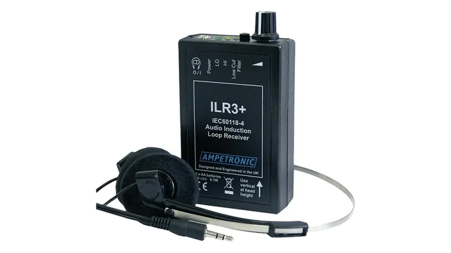 Ampetronic ILR3+ tester/mottaker Teleslynge m/hodetelefon LED indikator 