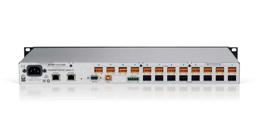 Biamp Forte-CI-DAN DSP 12 Inn/8 Ut AEC DANTE USB TCP/IP RS232 GPIO 