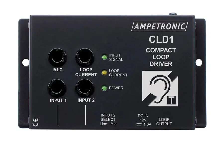 Ampetronic CLD1-CX Forsterker Teleslynge 2,4A, med loop, ikke mic 