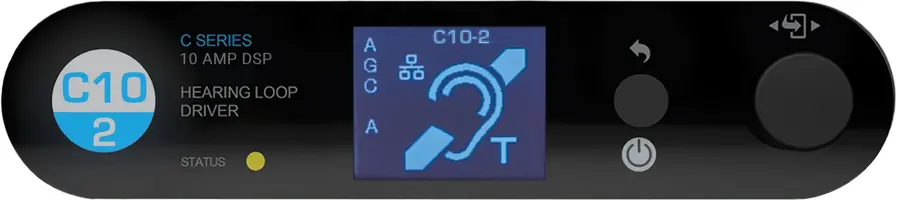 Ampetronic C10-2N Teleslynge forsterker 10A output, 2 kanaler, m/nettverk 