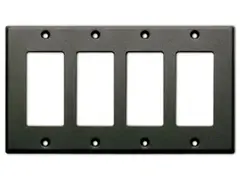 RDL CP-4B Dekkpate 4-gang for US boks Sort