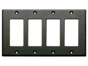 RDL CP-4B Dekkpate 4-gang for US boks Sort