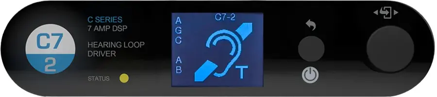 Ampetronic C7-2N Teleslynge forsterker 7A output, 2 kanaler, m/nettverk 