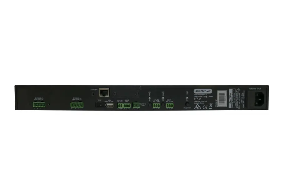 Ampetronic C7-2 Teleslynge forsterker 7A output, 2 kanaler 