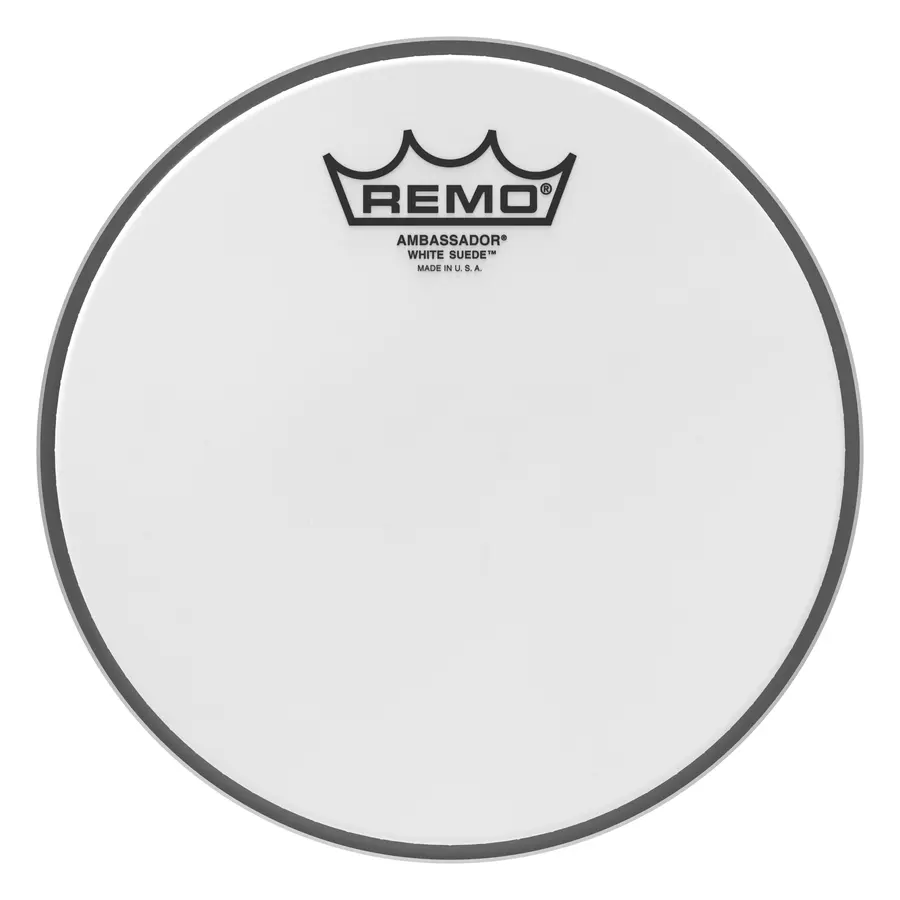 Remo BA-0808-WS- Ambassador White Suede Drumhead, 8" 