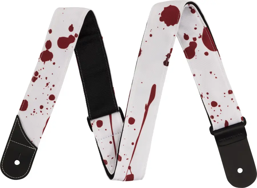 Jackson Splatter Strap White and Red, 2" 