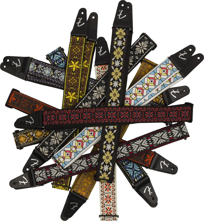 Fender Pasadena Woven Strap Yellow Lotus, 2" 