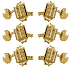 Grover 136G Vintage Deluxe Guitar Machine Heads, 3+3 - Gold