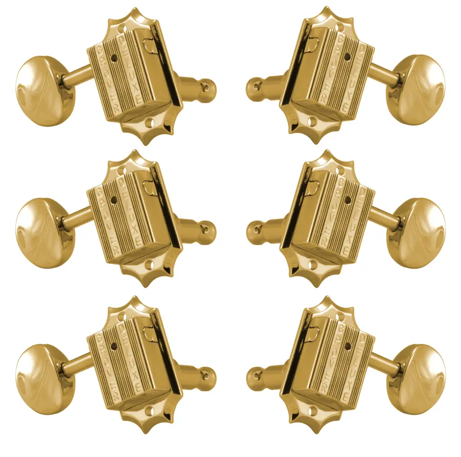 Grover 136G Vintage Deluxe Guitar Machine Heads, 3+3 - Gold 