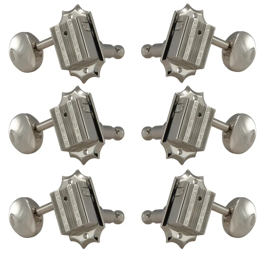 Grover 136N Vintage Deluxe Guitar Machine Heads, 3+3 - Nickel 
