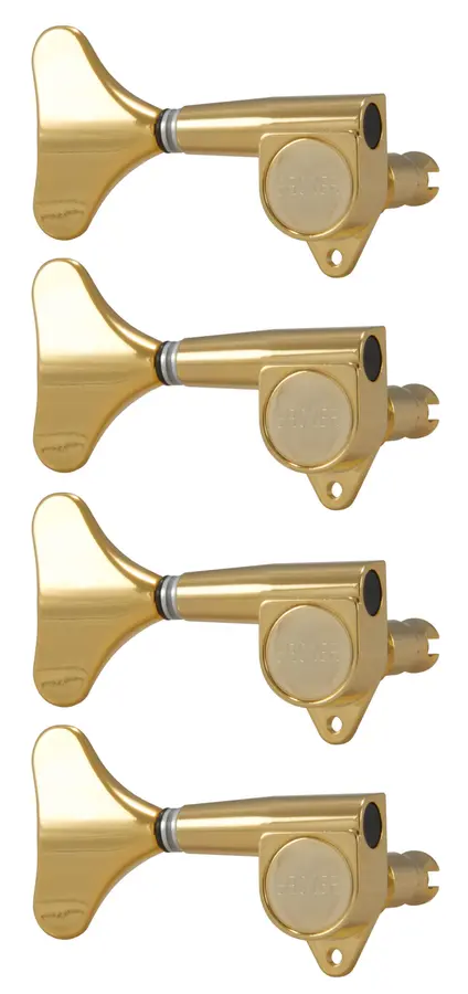 Grover 144GL4 Mini Bass Machines 4-in-Line, Lefthand, (Right) - Gold 
